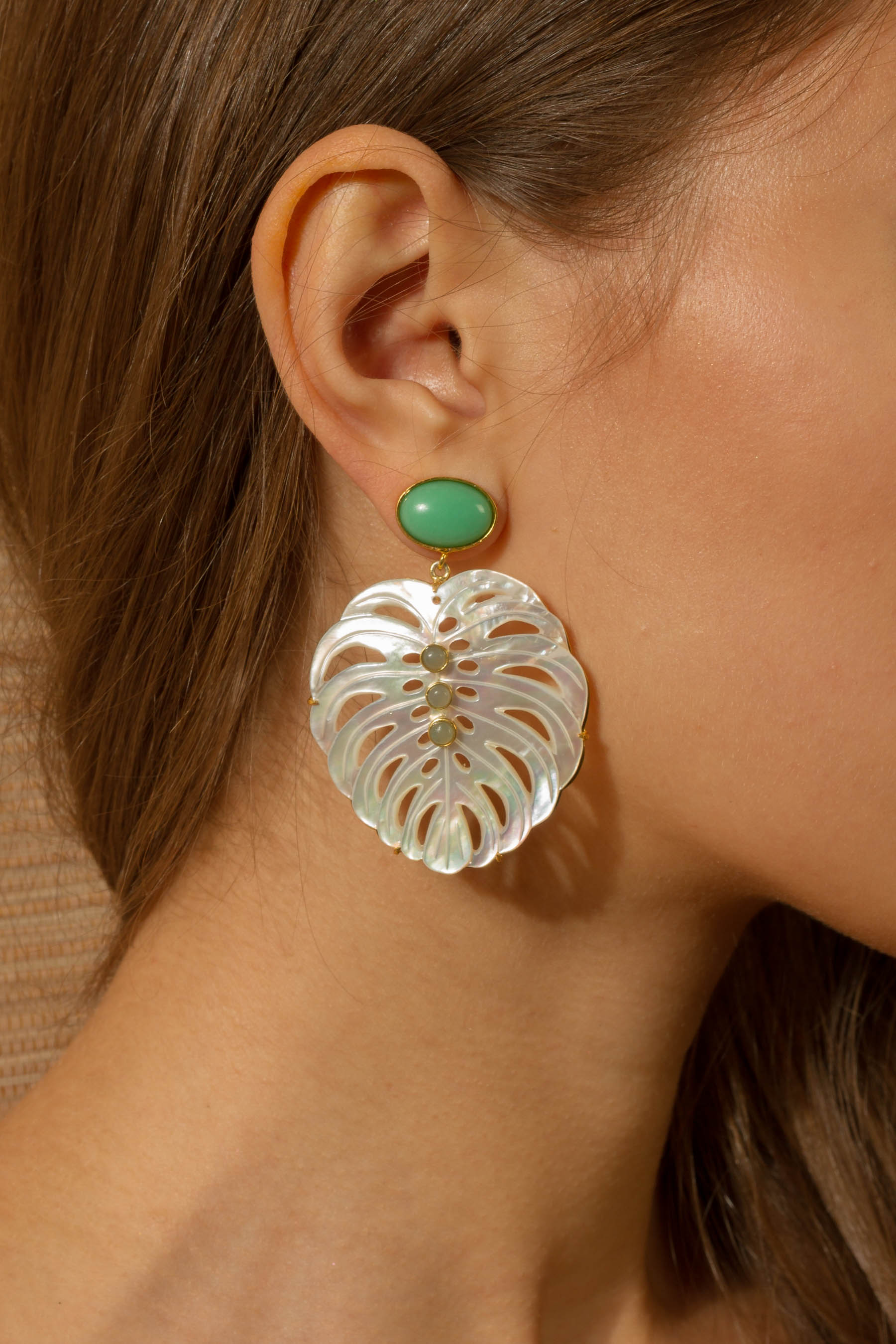 Amazon Earrings in Ocean Green